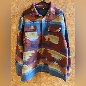 Aztec Print Cotton Shacket